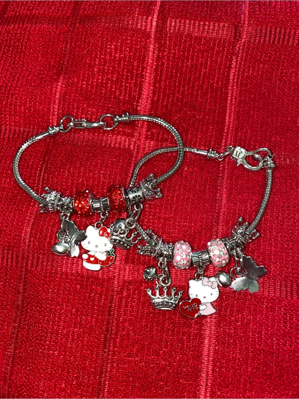 1-Hello Kitty Charm Bracelet (RANDOM COLOR) Fashion Jewelry